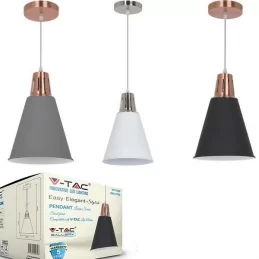 V-TAC VT-7520 LAMPADARIO IN METALLO CON PORTALAMPADA PER LAMPADINE E27 - SKU 3700 / 3701 / 3702 