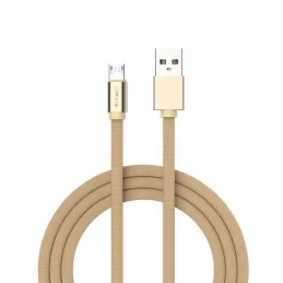 V-TAC VT-5341 RUBY SERIES USB DATA CABLE MICRO USB CAVO IN CORDA COLORE ORO 1M - SKU 8495 