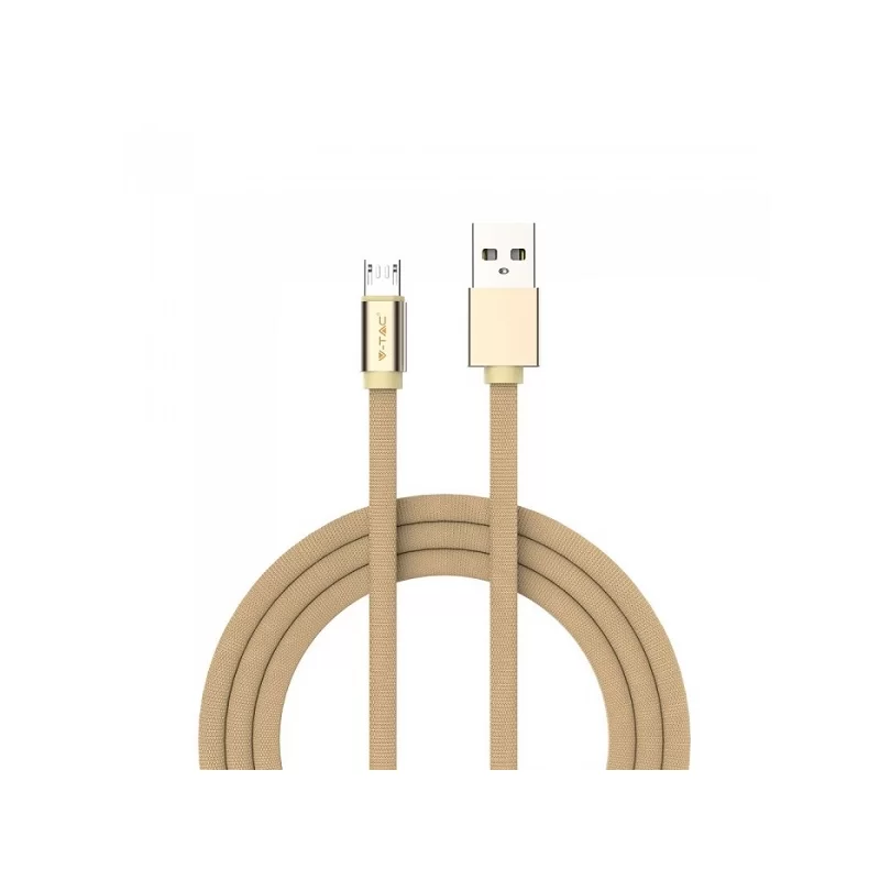 V-TAC VT-5341 RUBY SERIES USB DATA CABLE MICRO USB CAVO IN CORDA COLORE ORO 1M - SKU 8495 V-TAC VT-5341 RUBY SERIES USB DATA CABLE MICRO USB CAVO IN CORDA COLORE ORO 1M - SKU 8495