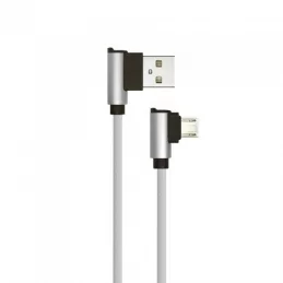 V-TAC VT-5361 DIAMOND SERIES USB DATA CABLE MICRO USB CAVO IN CORDA COLORE GRIGIO CON CONNETTORI A L 1M - SKU 8636 